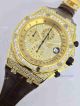 Copy Audemars Piguet Watch Yellow Case Over The Sky Star Brown Leather  (3)_th.jpg